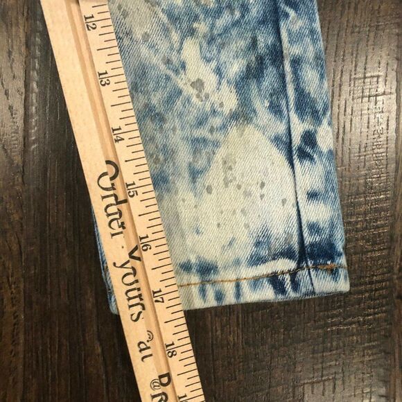 GS-115 Boy’s Size 4 Vintage Style Jeans Bleached Paint Splatters Moto Distressed - Picture 6 of 12